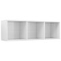 Glossy white plywood book shelf 36x30x114cm by vidaXL, Bookcases and shelves - Ref: Foro24-800141, Price: 48,11 €, Discount: %