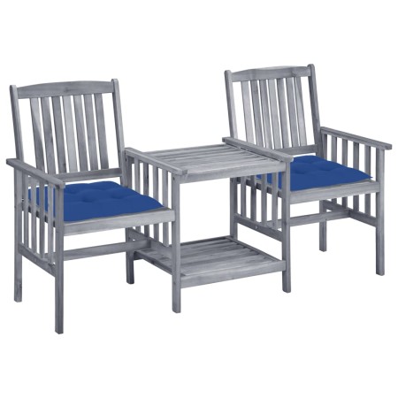 Garden chairs with a small table and solid acacia wood cushions. by vidaXL, Garden sets - Ref: Foro24-3061327, Price: 158,10 ...