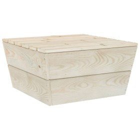 Mesa de jardín de madera de abeto impregnada 60x60x30 cm de vidaXL, Sofás modulares de exterior - Ref: Foro24-315632, Precio:...