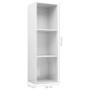 Glossy white plywood book shelf 36x30x114cm by vidaXL, Bookcases and shelves - Ref: Foro24-800141, Price: 48,11 €, Discount: %