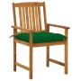 Garden chairs with cushions, 4 units, solid acacia wood. by vidaXL, Garden chairs - Ref: Foro24-3061208, Price: 273,75 €, Dis...