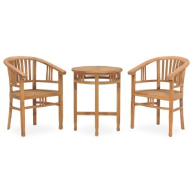 Garden dining set 3 pieces solid teak wood by vidaXL, Garden sets - Ref: Foro24-3059995, Price: 369,99 €, Discount: %