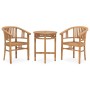 Conjunto de comedor para jardín 3 piezas madera maciza de teca de vidaXL, Conjuntos de jardín - Ref: Foro24-3059995, Precio: ...