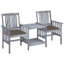 Garden chairs with a small table and solid acacia wood cushions. by vidaXL, Garden sets - Ref: Foro24-3061325, Price: 158,10 ...