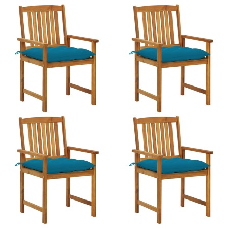 Garden chairs with cushions 4 units solid acacia wood by vidaXL, Garden chairs - Ref: Foro24-3061206, Price: 273,75 €, Discou...