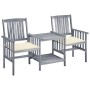 Garden chairs with a small table and solid acacia wood cushions. by vidaXL, Garden sets - Ref: Foro24-3061304, Price: 157,38 ...