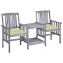 Garden chairs with a small table and solid acacia wood cushions. by vidaXL, Garden sets - Ref: Foro24-3061319, Price: 156,92 ...