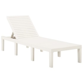 White plastic sun lounger by vidaXL, Loungers - Ref: Foro24-315826, Price: 130,17 €, Discount: %