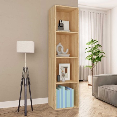 Oak plywood bookcase/TV cabinet 36x30x143 cm by vidaXL, Bookcases and shelves - Ref: Foro24-800147, Price: 61,99 €, Discount: %