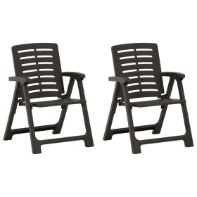 Garden chairs 2 units anthracite gray plastic by vidaXL, Garden chairs - Ref: Foro24-315838, Price: 80,19 €, Discount: %