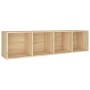 Oak plywood bookcase/TV cabinet 36x30x143 cm by vidaXL, Bookcases and shelves - Ref: Foro24-800147, Price: 61,99 €, Discount: %