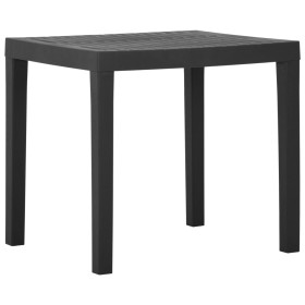 Mesa de jardín de plástico gris 79x65x72 cm de vidaXL, Mesas de jardín - Ref: Foro24-315843, Precio: 82,99 €, Descuento: %