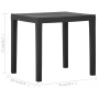 Gray plastic garden table 79x65x72 cm by vidaXL, Garden tables - Ref: Foro24-315843, Price: 82,07 €, Discount: %