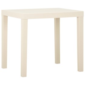 Mesa de jardín de plástico blanca 79x65x72 cm de vidaXL, Mesas de jardín - Ref: Foro24-315844, Precio: 65,28 €, Descuento: %