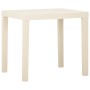 Mesa de jardín de plástico blanca 79x65x72 cm de vidaXL, Mesas de jardín - Ref: Foro24-315844, Precio: 61,77 €, Descuento: %