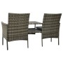 2 seater garden sofa with table and stools gray PE rattan by vidaXL, Outdoor sofas - Ref: Foro24-313593, Price: 278,07 €, Dis...