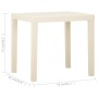 Mesa de jardín de plástico blanca 79x65x72 cm de vidaXL, Mesas de jardín - Ref: Foro24-315844, Precio: 61,77 €, Descuento: %