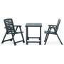 Bistro table and folding chairs 3-piece set in green plastic by vidaXL, Garden sets - Ref: Foro24-315834, Price: 125,26 €, Di...