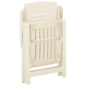 Reclining garden chairs, 2 units, white plastic by vidaXL, Garden chairs - Ref: Foro24-315830, Price: 141,99 €, Discount: %