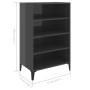 Glänzender grauer Sperrholz-Schrank 57x35x90 cm von vidaXL, Sideboards - Ref: Foro24-806138, Preis: 51,98 €, Rabatt: %