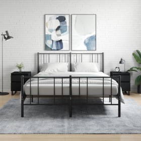 Bedside tables 2 units engineered wood black 40x35x50 cm by , Nightstands - Ref: Foro24-830687, Price: 99,73 €, Discount: %