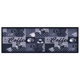 Alfombra de cocina lavable Coffee azul 60x180 cm de vidaXL, Felpudos - Ref: Foro24-315968, Precio: 29,99 €, Descuento: %