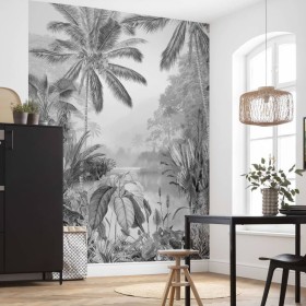 Komar Photo mural Lac Tropical Black & White 200x270 cm by Komar, Painted paper - Ref: Foro24-434248, Price: 107,99 €, Discou...