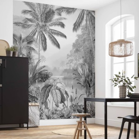 Komar Photo mural Lac Tropical Black & White 200x270 cm by Komar, Painted paper - Ref: Foro24-434248, Price: 107,46 €, Discou...