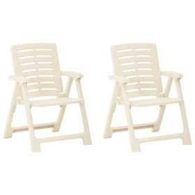 Garden chairs 2 units white plastic by vidaXL, Garden chairs - Ref: Foro24-315836, Price: 70,99 €, Discount: %