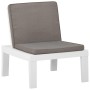 Silla de jardín con cojín plástico blanco de vidaXL, Sillas de jardín - Ref: Foro24-315846, Precio: 61,99 €, Descuento: %