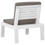 Garden chair with white plastic cushion by vidaXL, Garden chairs - Ref: Foro24-315846, Price: 75,13 €, Discount: %