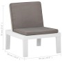 Garden chair with white plastic cushion by vidaXL, Garden chairs - Ref: Foro24-315846, Price: 75,13 €, Discount: %