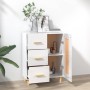 Glossy white plywood sideboard 69.5x34x90 cm by vidaXL, Sideboards - Ref: Foro24-812228, Price: 90,99 €, Discount: %