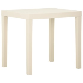 Mesa de jardín de plástico blanca 79x65x72 cm de vidaXL, Mesas de jardín - Ref: Foro24-315842, Precio: 56,99 €, Descuento: %