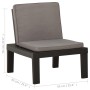 Garden chair with gray plastic cushion by vidaXL, Garden chairs - Ref: Foro24-315847, Price: 75,14 €, Discount: %