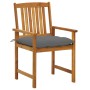 Garden chairs with cushions 4 units solid acacia wood by vidaXL, Garden chairs - Ref: Foro24-3061200, Price: 263,99 €, Discou...