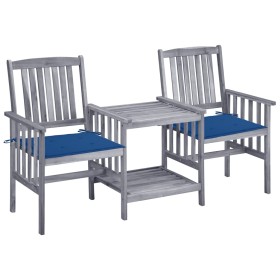 Garden chairs with a small table and solid acacia wood cushions. by vidaXL, Garden sets - Ref: Foro24-3061312, Price: 159,67 ...