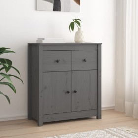 Solid gray pine wood sideboard 70x35x80 cm by vidaXL, Sideboards - Ref: Foro24-813751, Price: 100,99 €, Discount: %