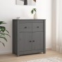 Solid gray pine wood sideboard 70x35x80 cm by vidaXL, Sideboards - Ref: Foro24-813751, Price: 100,70 €, Discount: %