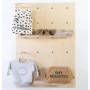 CHILDHOME Tablero de clavijas con estantes de pared natural 92x65x15cm de CHILDHOME, Estantes y estanterías - Ref: Foro24-434...