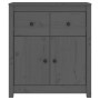 Solid gray pine wood sideboard 70x35x80 cm by vidaXL, Sideboards - Ref: Foro24-813751, Price: 100,70 €, Discount: %