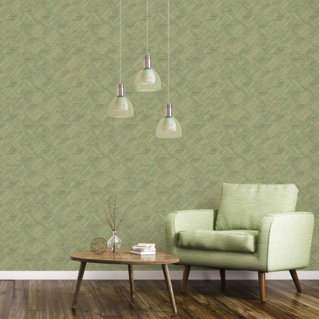 Evergreen Natural Green Wicker Wallpaper by Noordwand, Painted paper - Ref: Foro24-434282, Price: 30,47 €, Discount: %