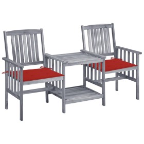 Garden chairs with table and solid acacia wood cushions by vidaXL, Garden sets - Ref: Foro24-3061308, Price: 180,11 €, Discou...