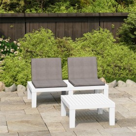 2-piece garden furniture set with white plastic cushions by vidaXL, Garden sets - Ref: Foro24-315852, Price: 158,95 €, Discou...