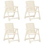 Garden chairs, 4 units, white plastic by vidaXL, Garden chairs - Ref: Foro24-315839, Price: 143,70 €, Discount: %