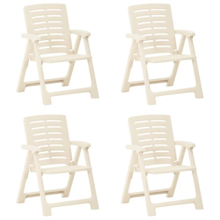 Garden chairs, 4 units, white plastic by vidaXL, Garden chairs - Ref: Foro24-315839, Price: 143,99 €, Discount: %