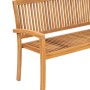 Stackable garden bench and cushion solid teak wood 159 cm by vidaXL, garden benches - Ref: Foro24-3063330, Price: 258,43 €, D...