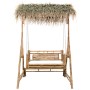 2-seater swing bench with palm leaves and bamboo cushion 202 cm by vidaXL, Garden rockers - Ref: Foro24-3063941, Price: 467,8...