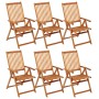 Folding garden chairs 6 pcs solid acacia wood and cushions by vidaXL, Garden chairs - Ref: Foro24-3064135, Price: 467,30 €, D...