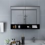 Bathroom cabinet with black mirror 80x15x60 cm by vidaXL, bathroom vanities - Ref: Foro24-323605, Price: 118,40 €, Discount: %